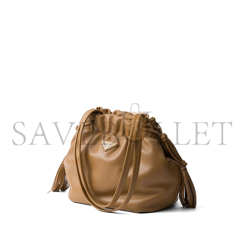 PRADA BLACK NAPPA LEATHER SHOULDER BAG 1BG541 (25*24*11cm)